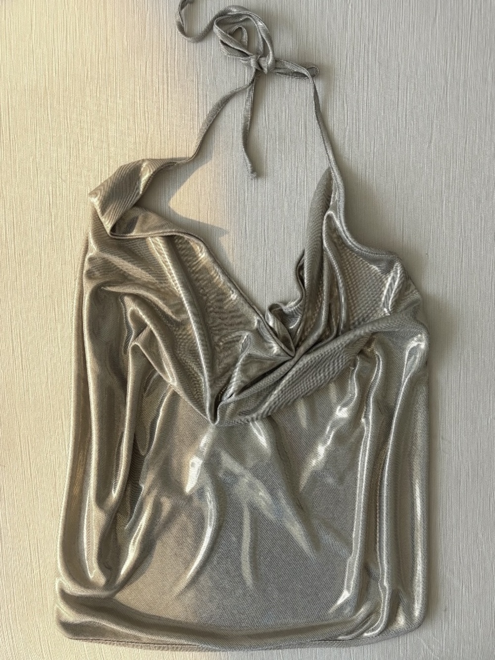 Y2K Birchhill Metallic Open Back Halter Top